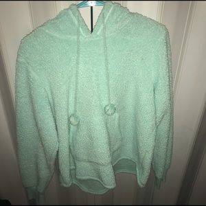 Fuzzy Baby Blue Pajama Hoodie!